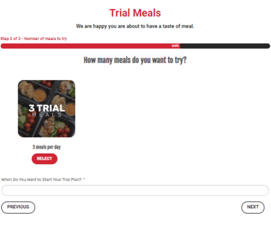 Trial Meal Plan - Step 2